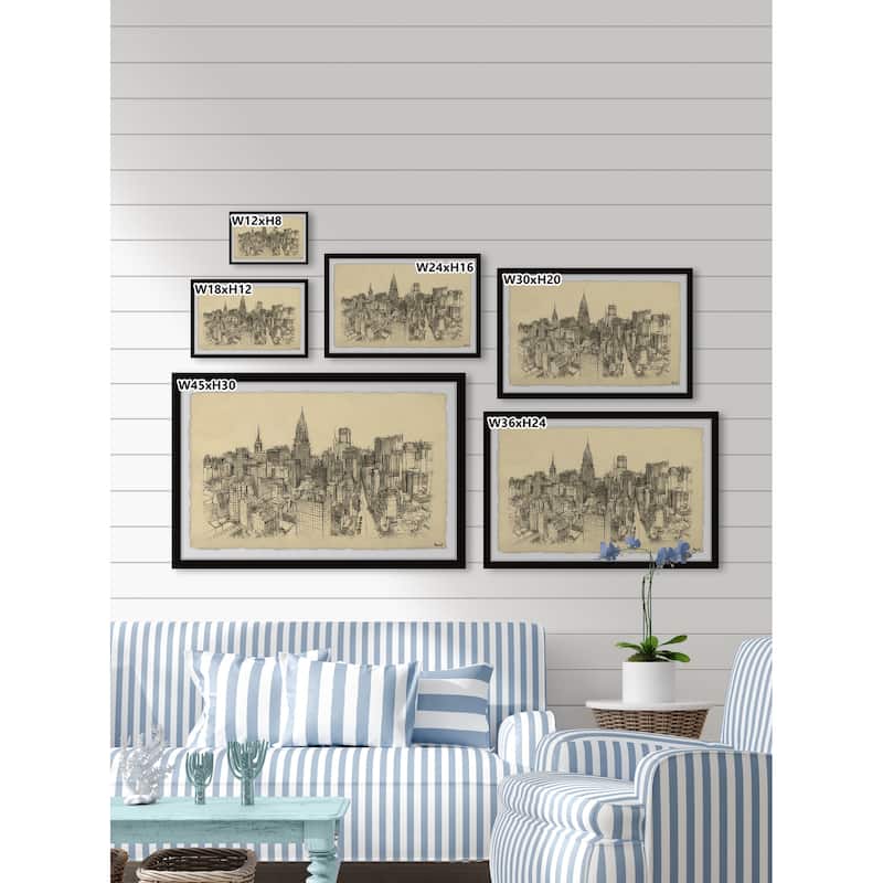 NYC Birds Eye View Framed Print