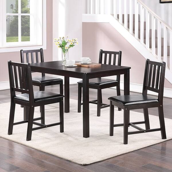 5 Piece Dining Table Set And 4 Chairs For Kitchen Dining Room Overstock 33450059