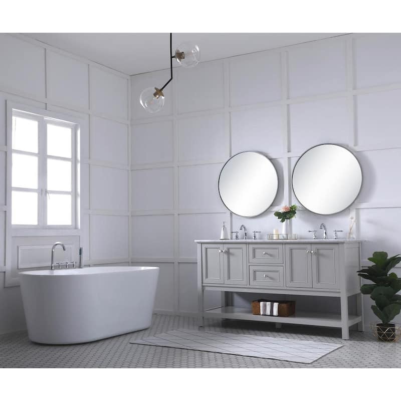 Elegant Lighting VF27060 Metropolis 60" Free Standing Double Basin