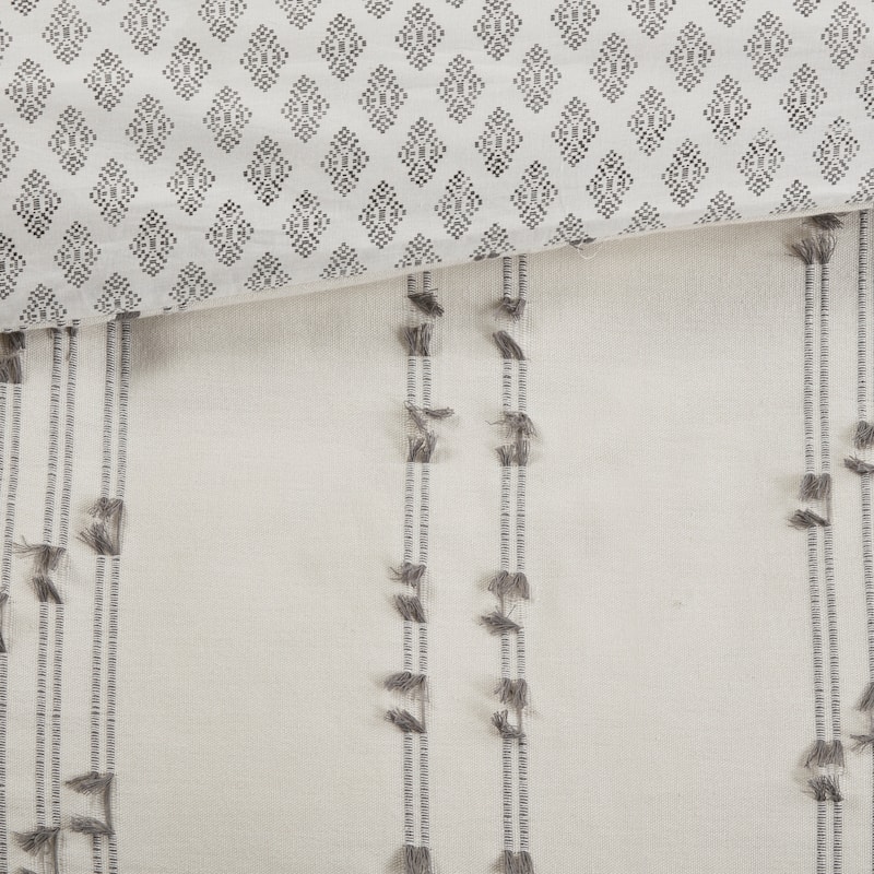 INK+IVY Kara 3 Piece Cotton Jacquard Duvet Cover Set (Insert excluded)