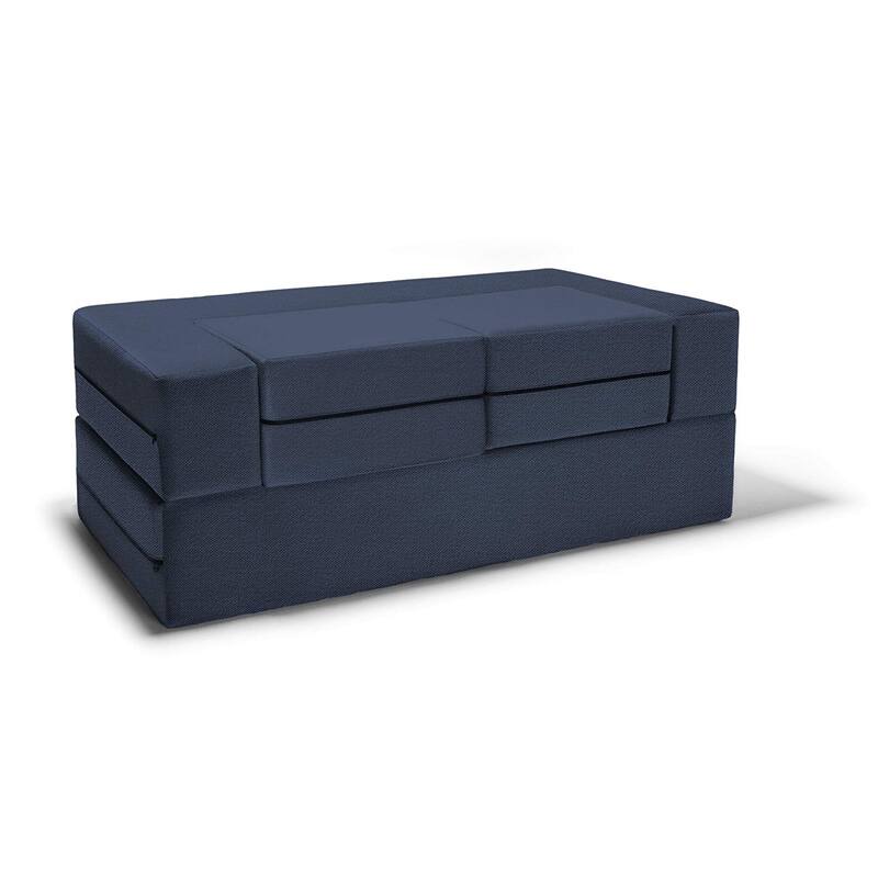 Jaxx Zipline Convertible Queen-size Sleeper Loveseat and Ottoman Set
