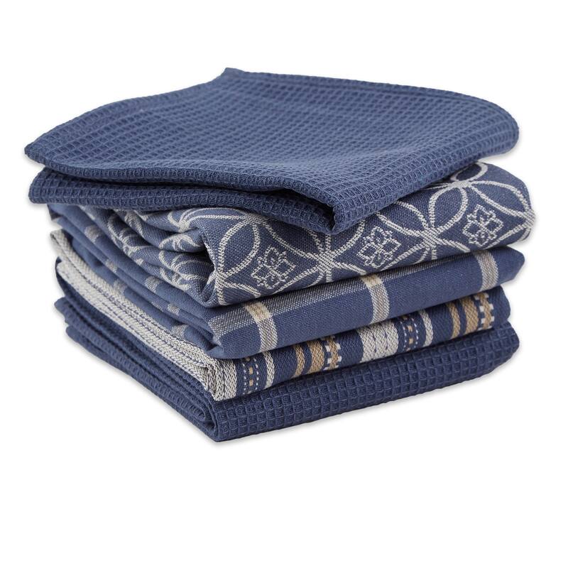 DII Assorted Kitchen Dishtowel & Dishcloths (Set of 5)
