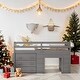 preview thumbnail 1 of 16, Twin Size Loft Bed with Cabinet and Shelf - Gray Gray