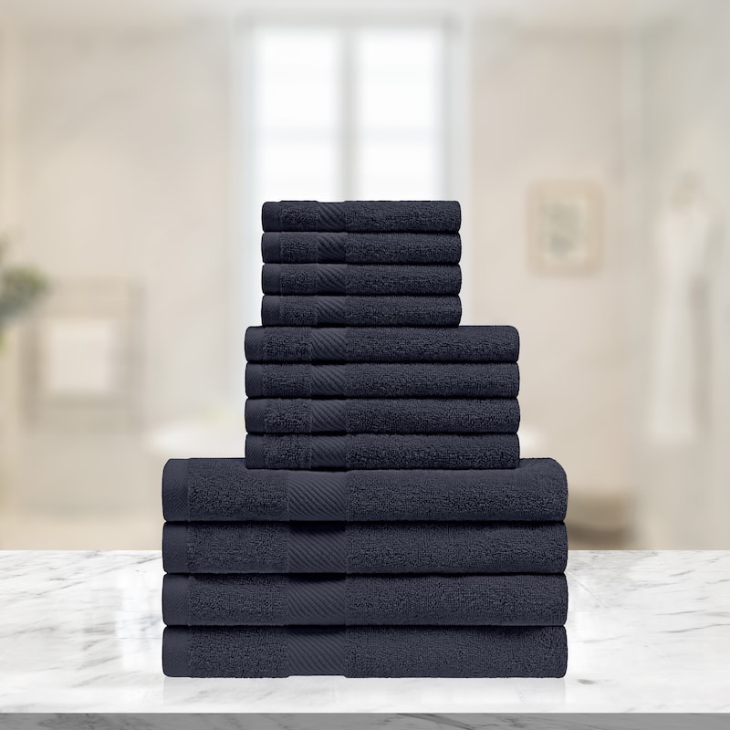 Superior Ismailia Egyptian Cotton 12-Piece Towel Set