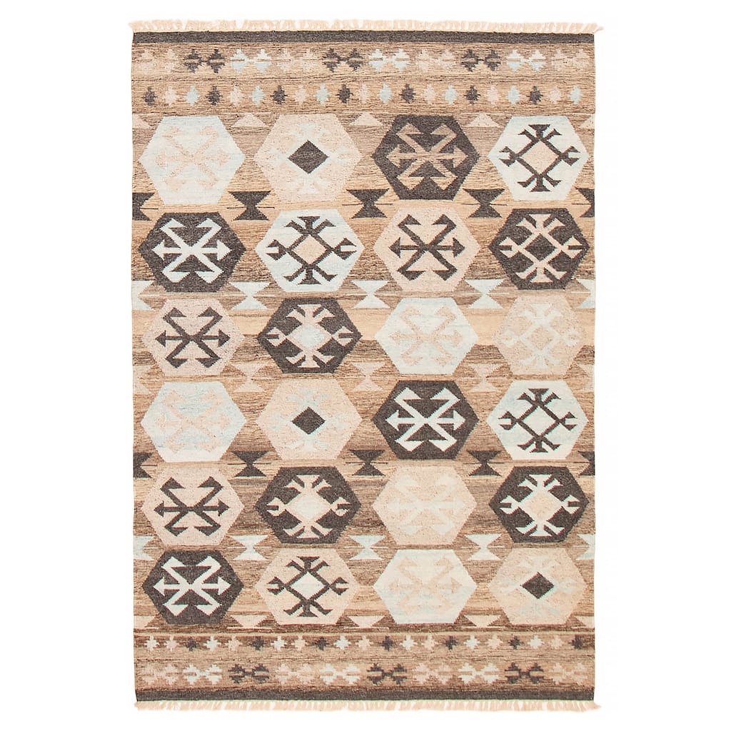 Ankara FW Taupe Kilim 5'1" x 7'9" - 5'1 x 7'9