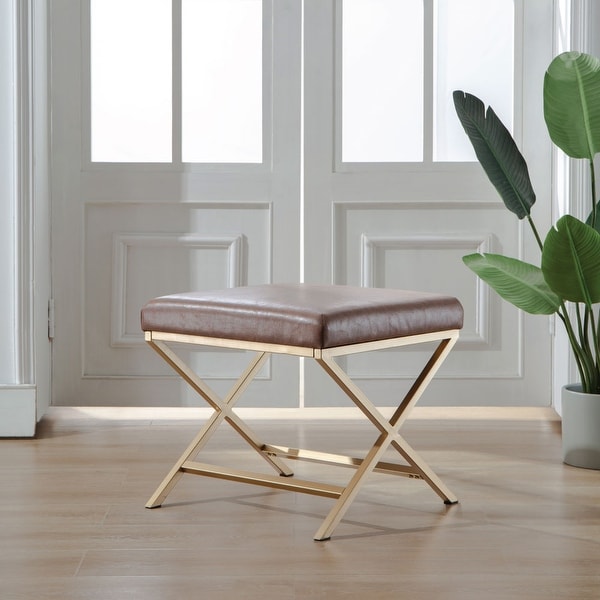 Kotter Home Faux Leather Square Ottoman. Opens flyout.