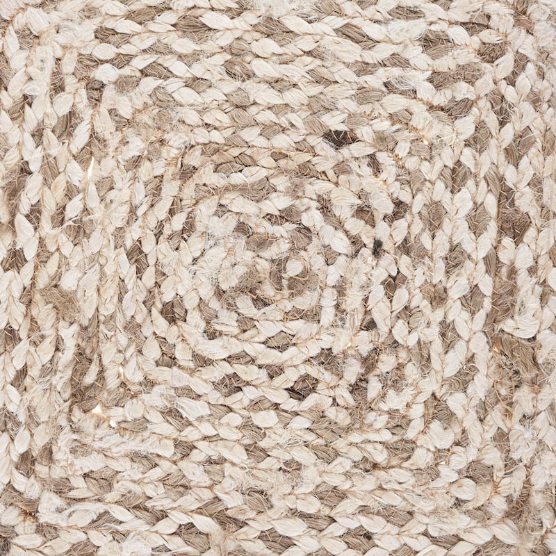 Sevita Jute Interwoven Placemat, Bleach and Natural, 1'3" x 1'3", Set of Four - 1'3" x 1'3"