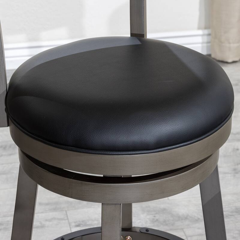 DTY Indoor Living Granby 4-Slat Back Swivel Stool