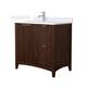 Option Dark Walnut / White Cultured Marble Top / Brushed