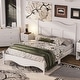 preview thumbnail 28 of 47, 4-Pieces Retro Style Bedroom Sets by Harper&Bright Designs White&Bed