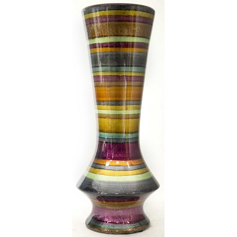 Shop 20 Ceramic Floor Vase Ceramic Lacquered In Eggplant