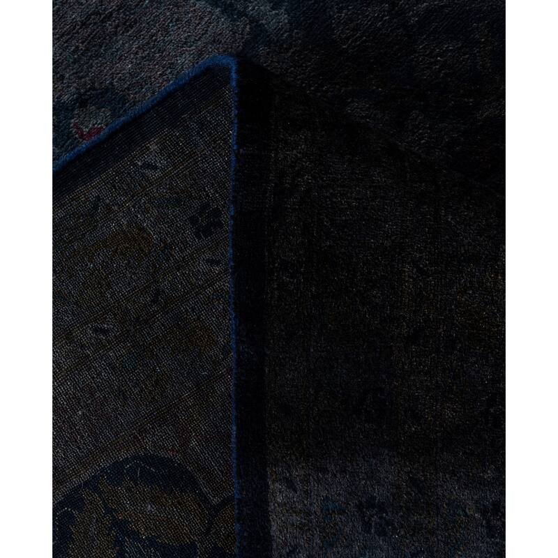 Overdyed One-of-a-Kind Hand-Knotted Area Rug - Black - 8' 10" x 11' 10"