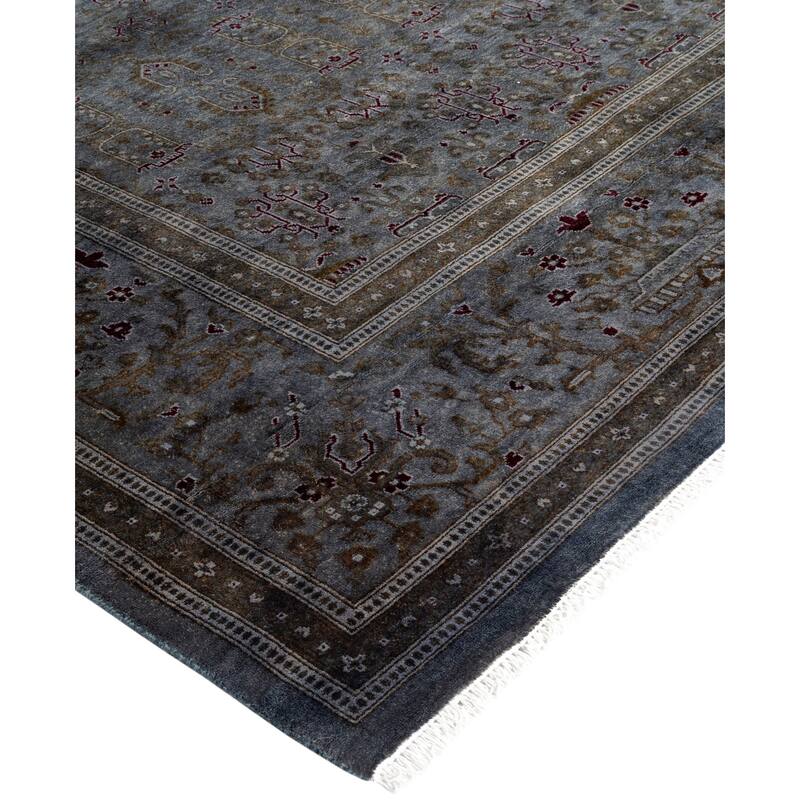 Overdyed One-of-a-Kind Hand-Knotted Area Rug - Gray - 8' 1" x 8' 1"