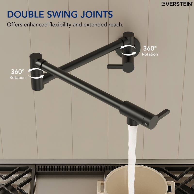 Wall Mounted Cold-Water Pot Filler,Folding Kitchen Faucet