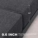 preview thumbnail 7 of 10, PURPLE LEAF Caesar U-Shaped Grey Outdoor Couch with 9.6" Thick for Yard Porch Deck Patio Conversation Sets