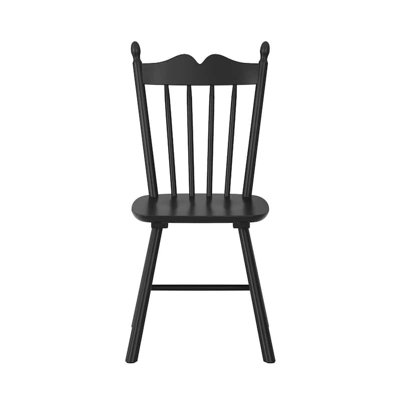 Solid Wood Dining Chairs Set of 2 - N/A