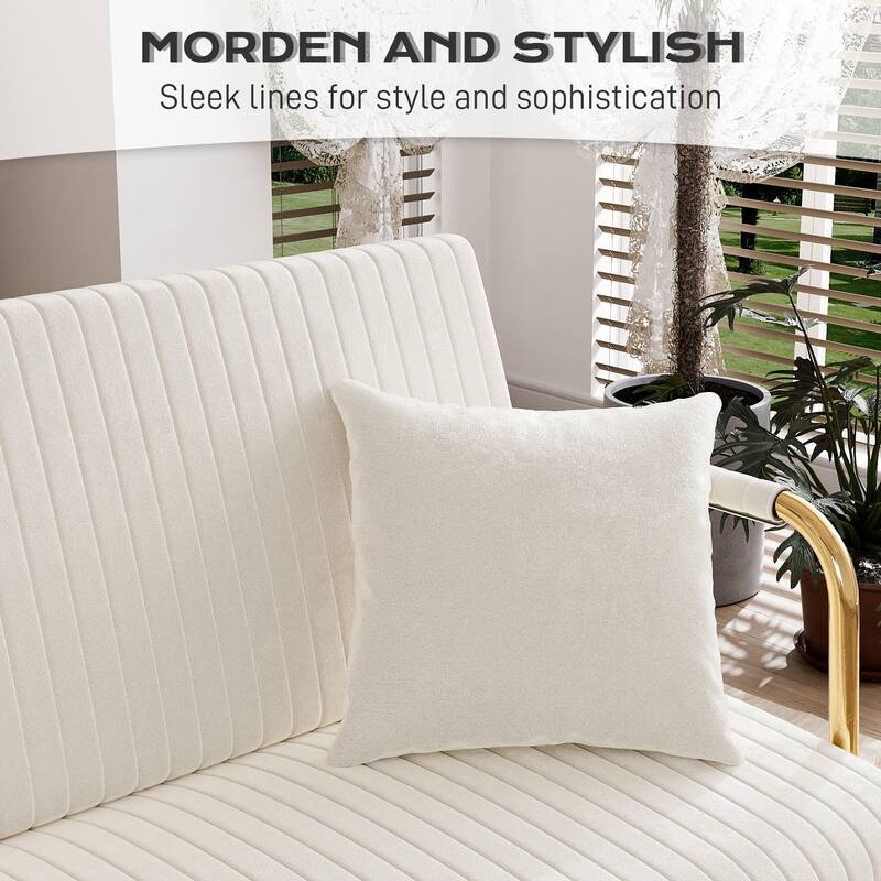 Ouyessir Upholstered Loveseat, Tufted Back Couch, Accent Armchair with 2 Pillows
