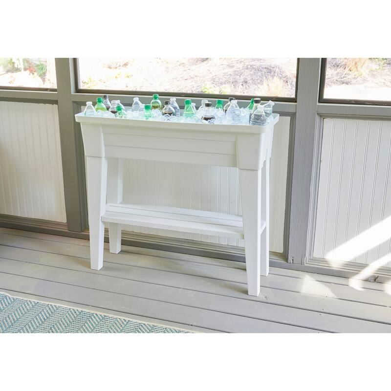 Southern Patio Raised Planter with Storage Shelf, 40-Quart Capacity