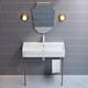 Claire Ceramic Console Sink White Basin Gold Legs - 36" - Brushed Gold