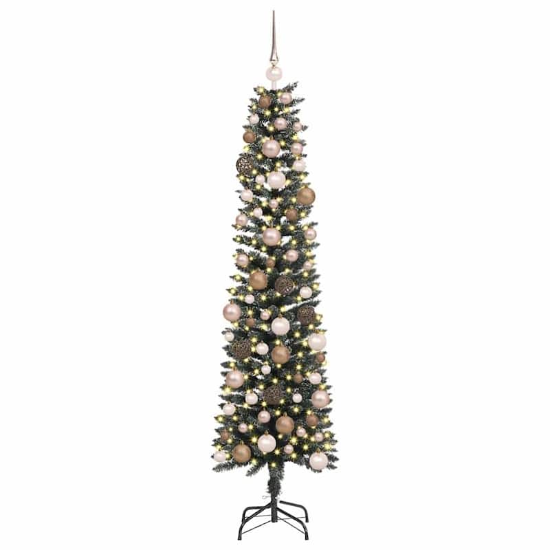 vidaXL ArtificialChristmasTree Green 50.5 x 50.5 x 180 cm PVC - 70.9