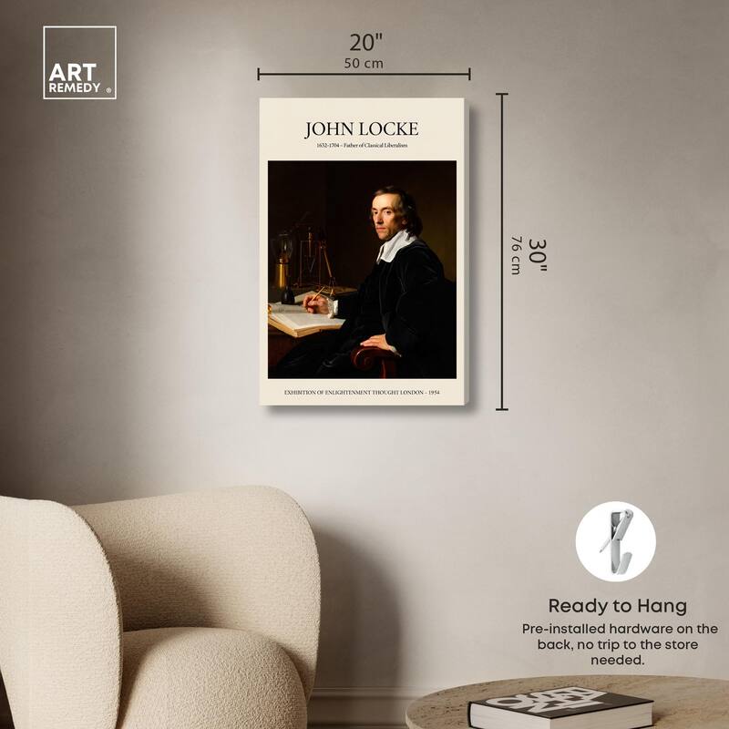Father of Liberalism Depicted Canvas by Art Remedy, Gallery Wrapped