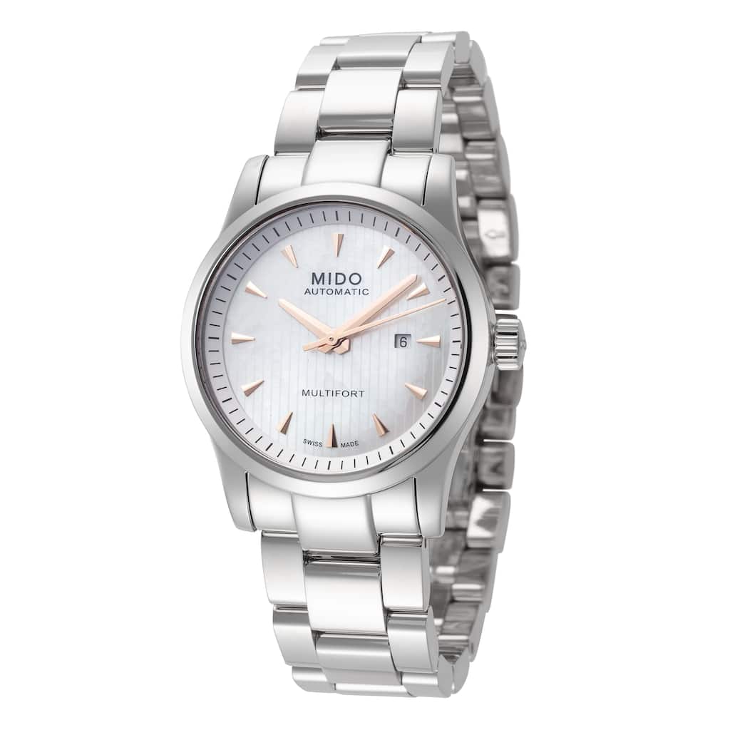 Mido Women's Multifort 31mm Mother-of-Pearl Dial Stainless Steel Automatic Watch - Silver-Tone - One Size
