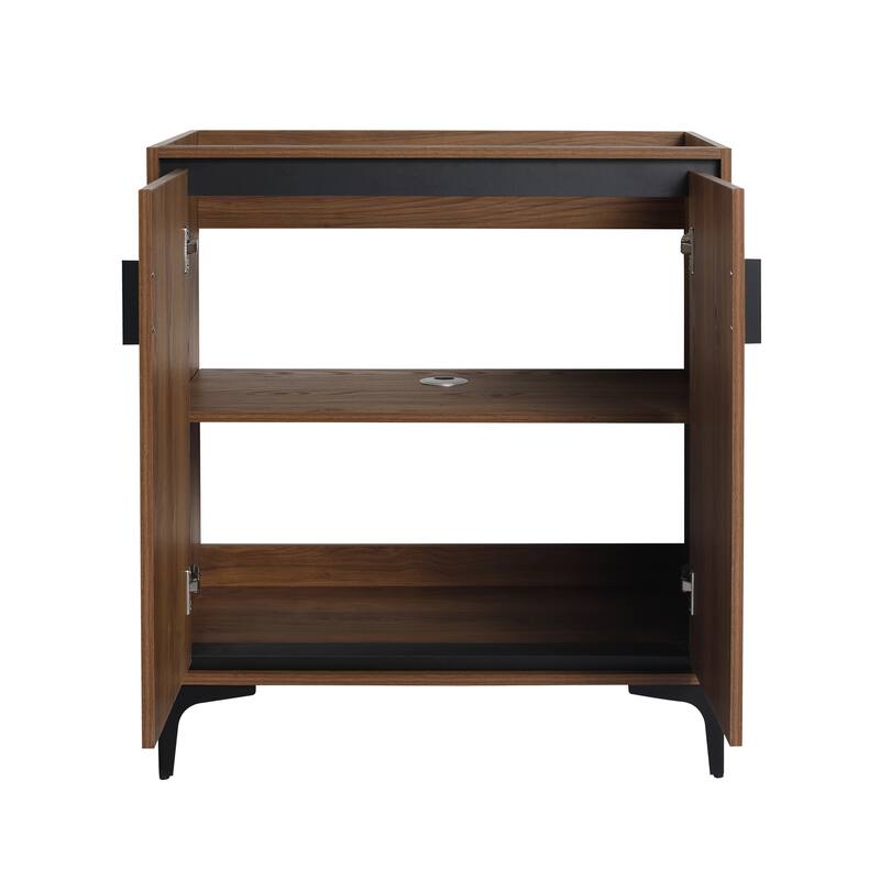 GDFStudio - Levistar Modern Freestanding Bathroom Vanity Cabinet with Soft Close Doors, Metal Tripod, Sink NOT INCLUDED - 30"