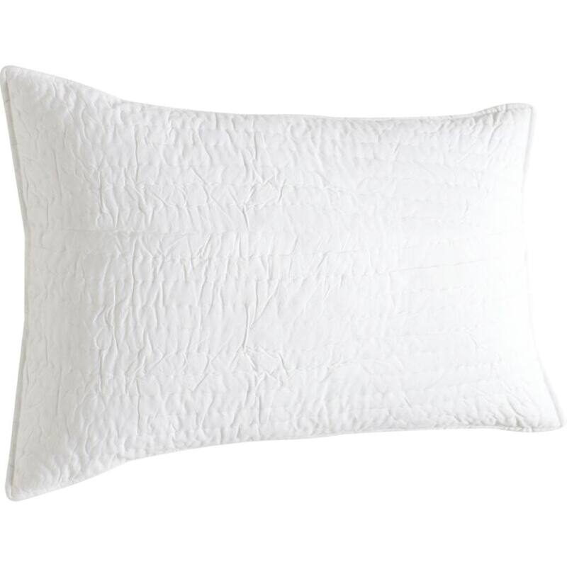 Cottage Home Brighton White Quilted Cotton Pillow Sham - King