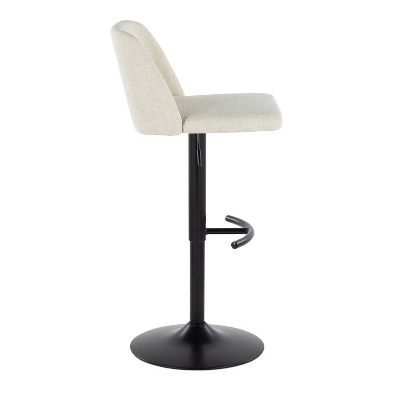 Strick & Bolton Oscar Adjustable Bar Stool with Rounded T Footrest (Set of 2)