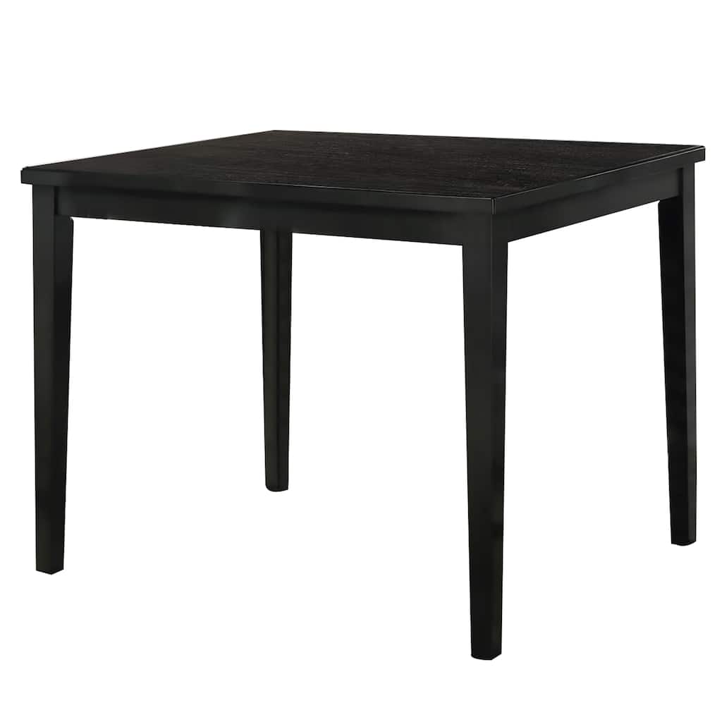 Heni Counter Height Table, 48 Inch Rectangular Top, Dark Walnut Brown