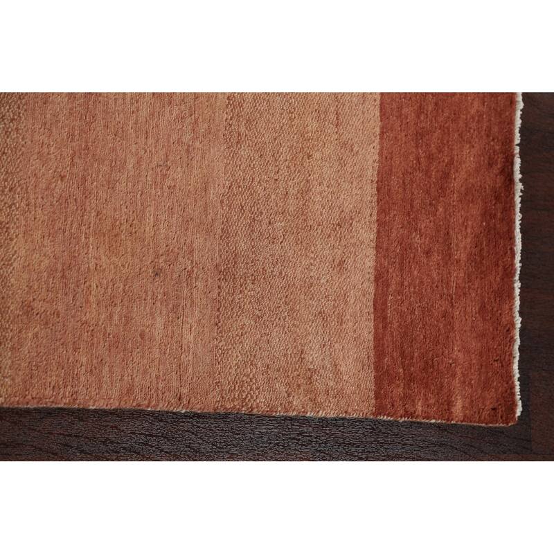 Contemporary Gabbeh Kashkoli Oriental Wool Runner Rug Handmade Carpet - 3'2" x 15'11"