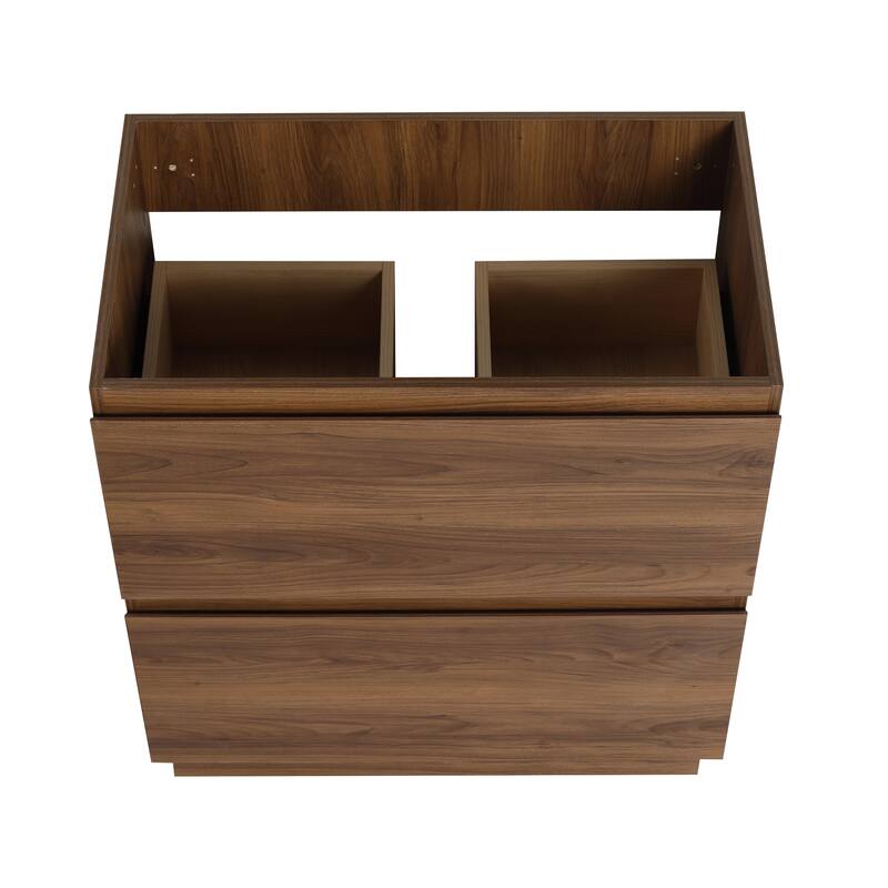 24" Bathroom Vanity with Undermount Sink, Freestanding Storage Cabinet, Double Drawers
