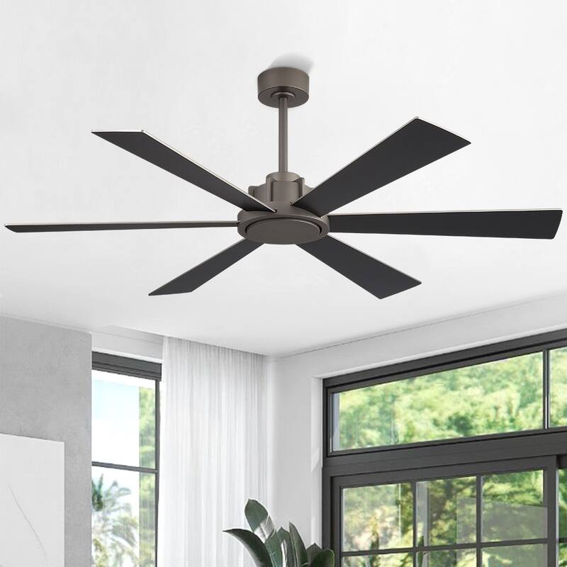 MLiAN Ceiling Fan 60inch Playwood Blades Remote Control 6-Speed DC - 60''