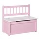 preview thumbnail 1 of 8, Qaba Toddler Toy Box Storage Bench with Large 27 L Interior, Kids Storage Bench Seat with Storage
