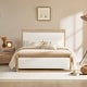 preview thumbnail 2 of 38, Spruce & Spring Modern Upholstered Platform Bed Frame with USB & Type-C Charging Beige - Full