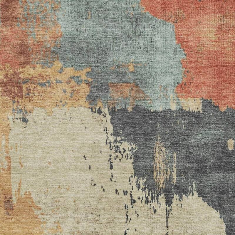 HomeRoots Abstract Transitional Rectangle Outdoor Rug