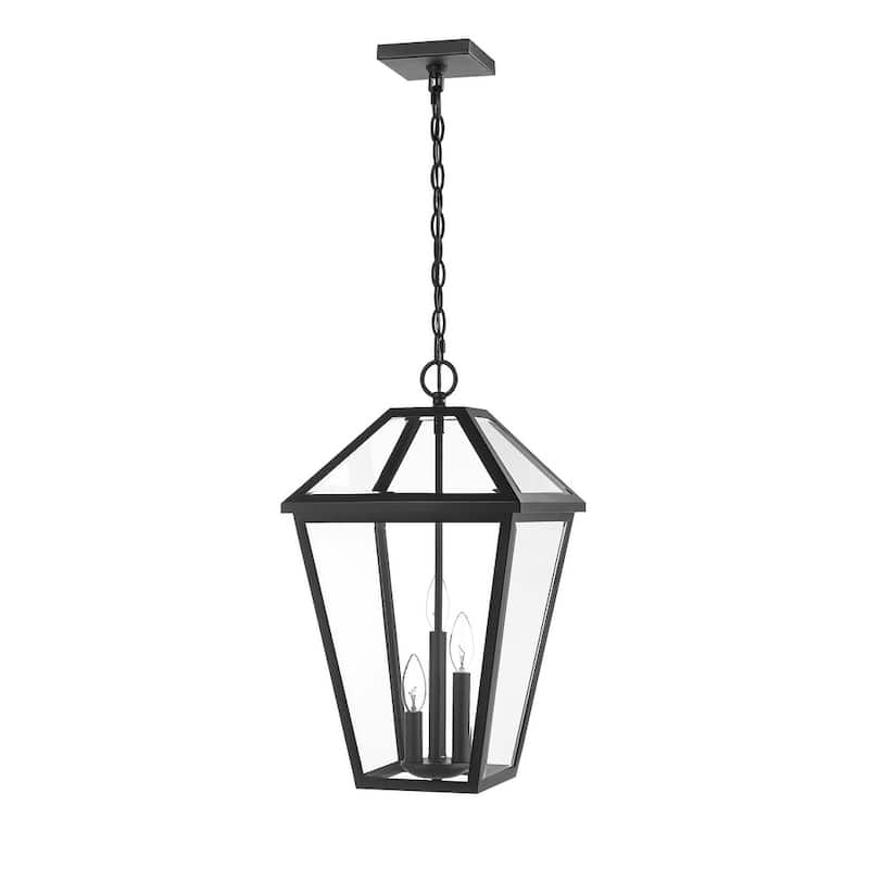 Roseto ZP37345 Calvin 3 Light 12" Wide Outdoor Taper Candle Pendant