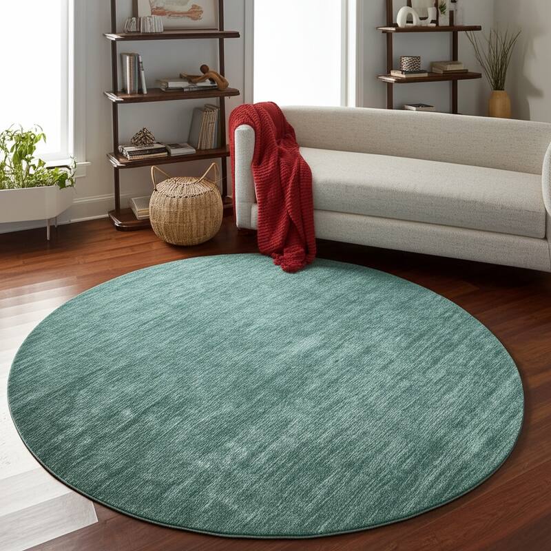 HomeRoots Solid Color Casual Rectangle Area Rug - 120.00 in. x 120.00 in.  x 0.52 in.