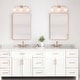 preview thumbnail 8 of 22, Siya Modern 3-Light Frosted Glass Bathroom Vanity Lights Romantic Gold Statement Wall Sconces Dimmable