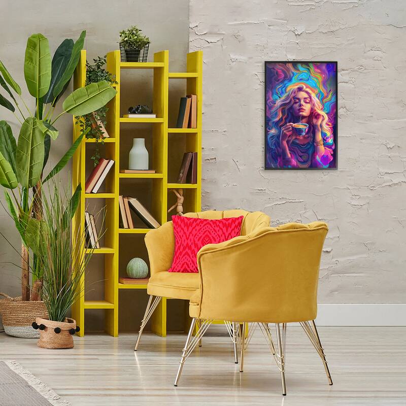 Stupell Spiritual Woman Sipping Tea Framed Giclee Art Design By Spirit of the Rainbow