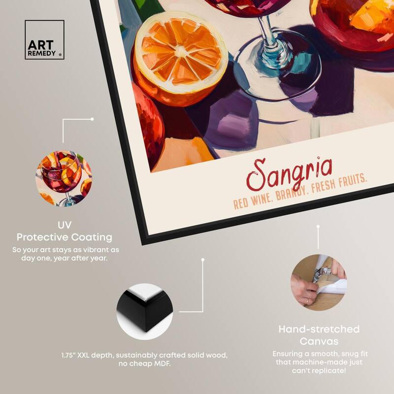 Sangria Recipe Poster Canvas by Art Remedy