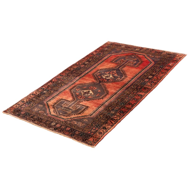 ECARPETGALLERY Hand-knotted Konya Anatolian Dark Copper Wool Rug - 4'2 x 7'3