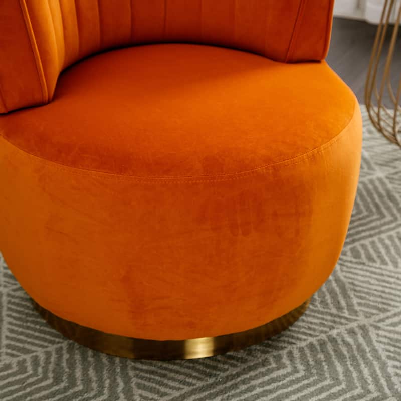 360 Degree Swivel Round Barrel Accent Sofa Arm Chairs.