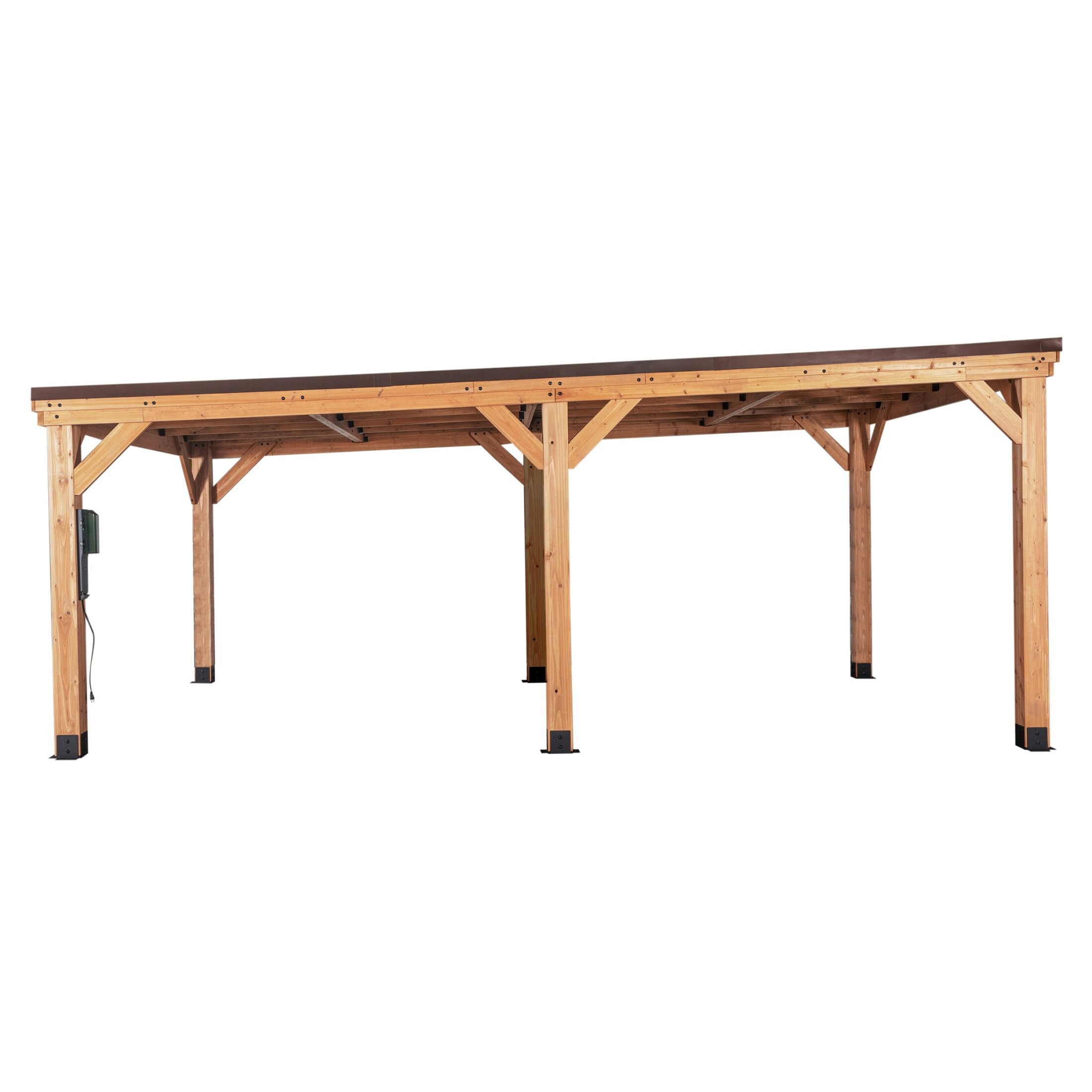 Backyard Discovery Kingsport 20x12' Cedar Wood Carport with Steel