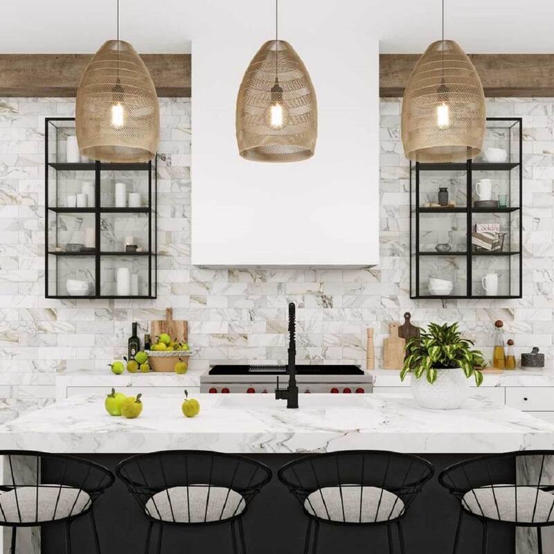 Apollo tile 4 x 12 Grandis Polished White Calacatta Gold Marble Tile (5 sq ft/case) - 15 Pack