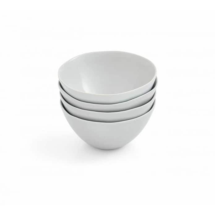 Portmeirion Set of 4 Sophie Conran Arbor All Purpose Bowls - 6 Inch - Dove Grey