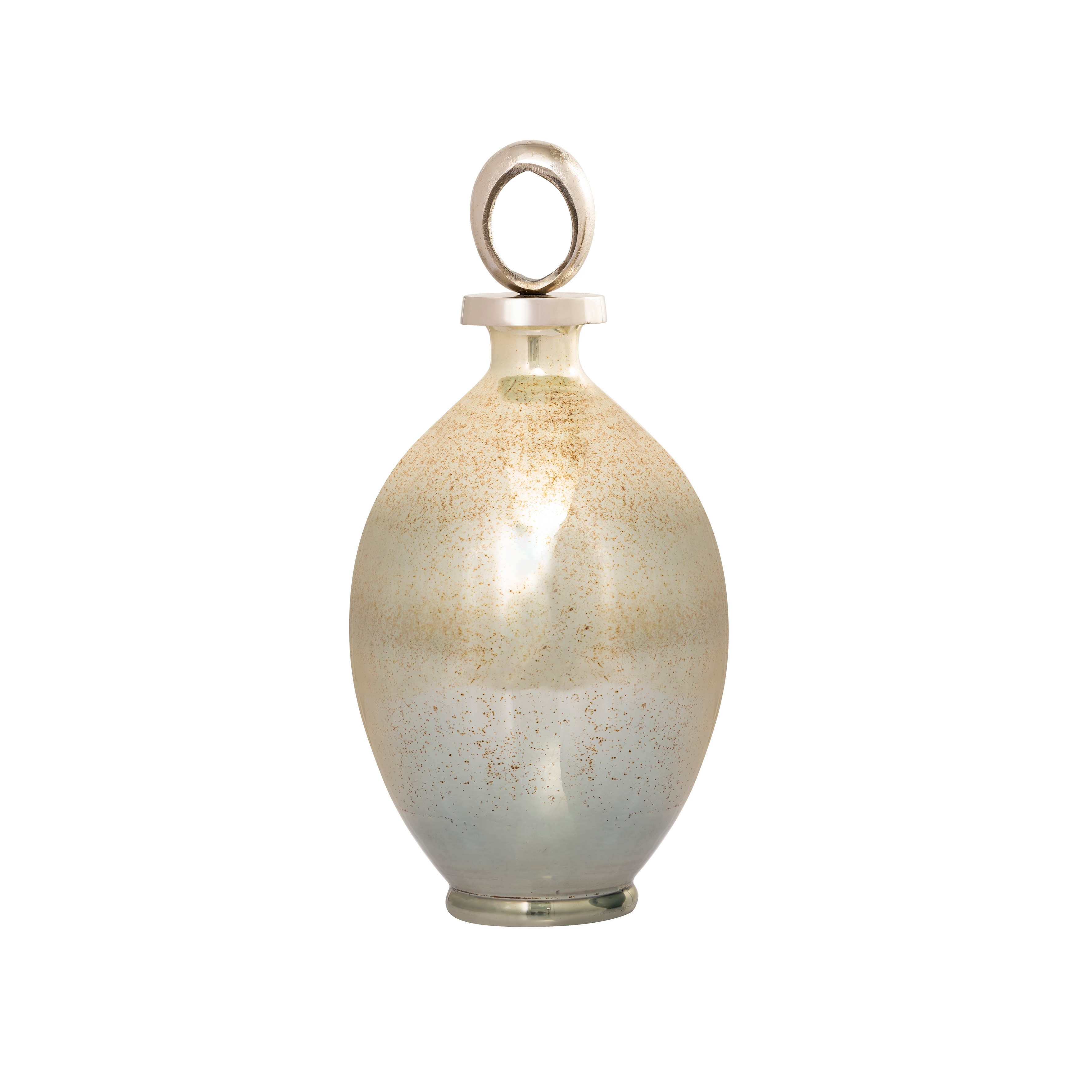 Elk Home Opal Ring Green Finish Glass 8 Inch Wide Bottle