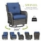 preview thumbnail 68 of 110, Pocassy 3-Piece Outdoor Swivel Bistro Set, Wicker Rocking Chairs