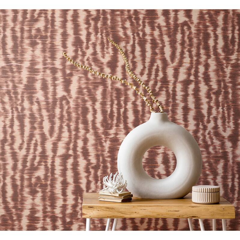 Fine Decor Hartmann Burgundy Stripe Texture Wallpaper