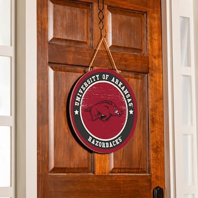 University of Arkansas Wooden Door Decor Wall Sign - Multi-Color